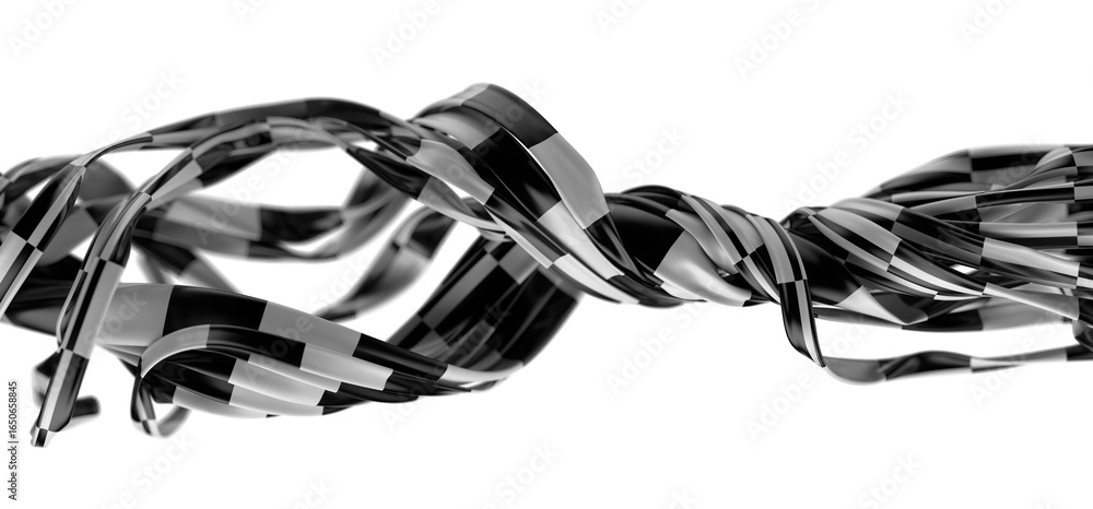 Poster background of checkered flag pattern