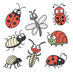 Some fly animal set vector image 