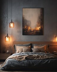 Cozy Modern Bedroom with Ambient Lighting