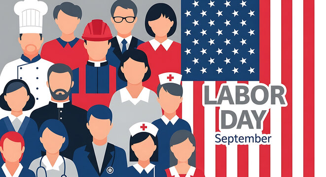 Labor Day celebration and tribute to various professions in the United States