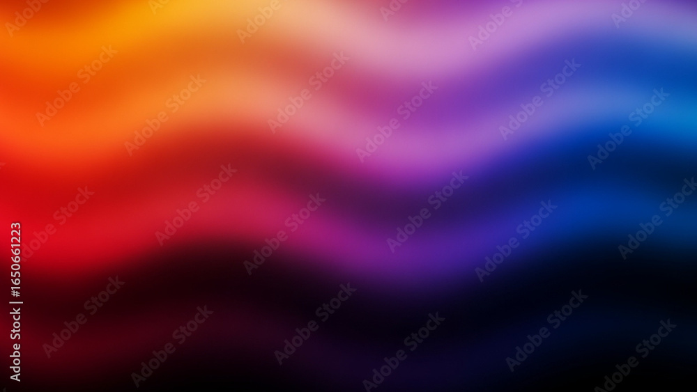 Aufkleber vibrant abstract gradient with flowing wave patterns creates a dreamy effect