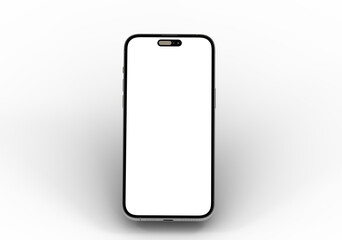 High-quality image of a modern smartphone with a blank screen, perfect for app presentations or website mockups.