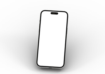 High-quality stock photo of a modern smartphone with a blank screen, perfect for app presentations and website designs.