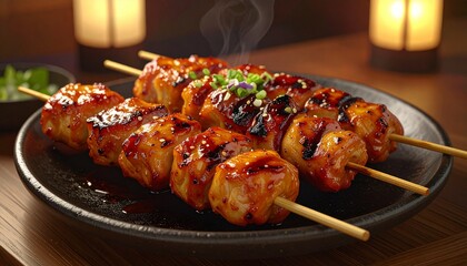Sizzling Yakitori Chicken Skewers A Culinary Delight