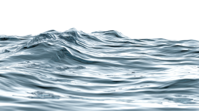 Ocean surface with gentle waves under clear sky