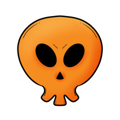 Orange skull