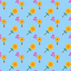 seamless pattern with flowers