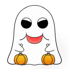 Ghost holding a pumpkin