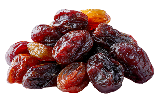  A Heap of Dried Raisins on a transparent background. High quality PNG file