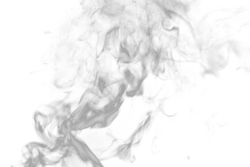 Realistic black smoke or fog effect isolated on transparent background. Rising steam special...
