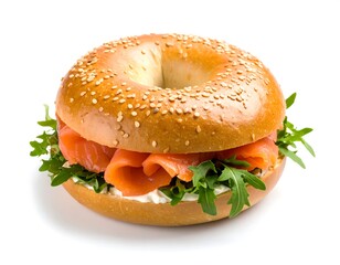 Smoked Salmon Bagel Sandwich (1)