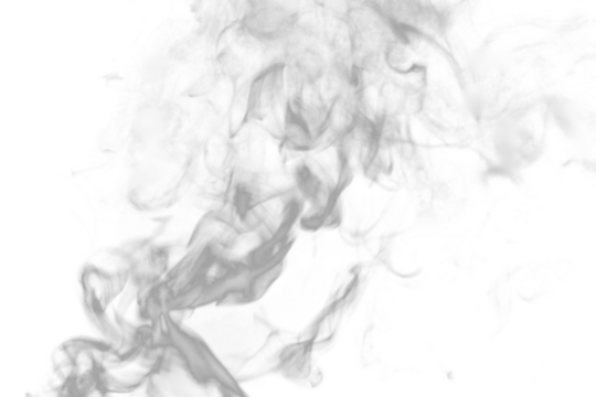 Realistic black smoke or fog effect isolated on transparent background. Rising steam special effect. Smoke overlay for Graphic design elements. PNG