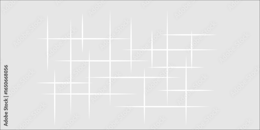Poster abstract lines in white and gray tone of many squares and rectangle shapes on white background. meta