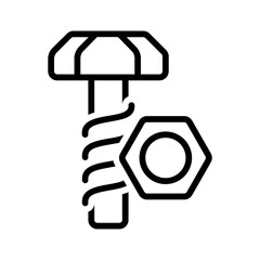 Vector black line icon for Bolt