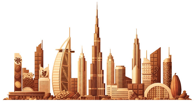 Dubai Skyline Crafted in Chocolate A Delicious Architectural Masterpiece