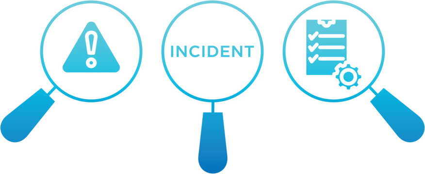 Incident management and report business  gradient concept
