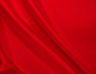 Smooth, deep red fabric drapes