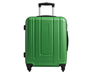 Modern Green Hard-Shell Suitcase PNG