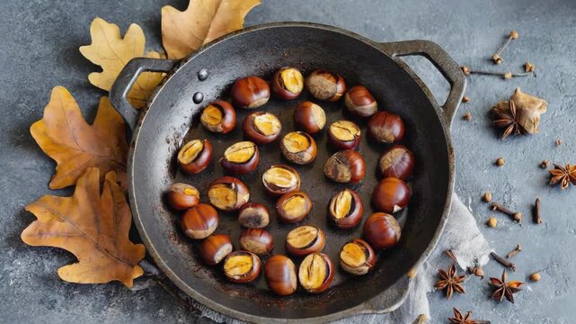 Autumn Harvest: Roasted Chestnuts and Seasonal Decor for Cozy Fall Ambience