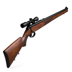Sniper rifle, wooden stock