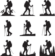 Hiking Silhouette SVG | Trekking Clipart | Mountain Hiker PNG Bundle for Outdoor Adventure Design

Hiking Clipart Bundle | Backpacker Silhouette PNG | Trekking and Camping SVG for Cricut & Sublimation