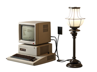 Computer file, wall lamp, light Fixture, retro, wall Texture on AI generated by PNG