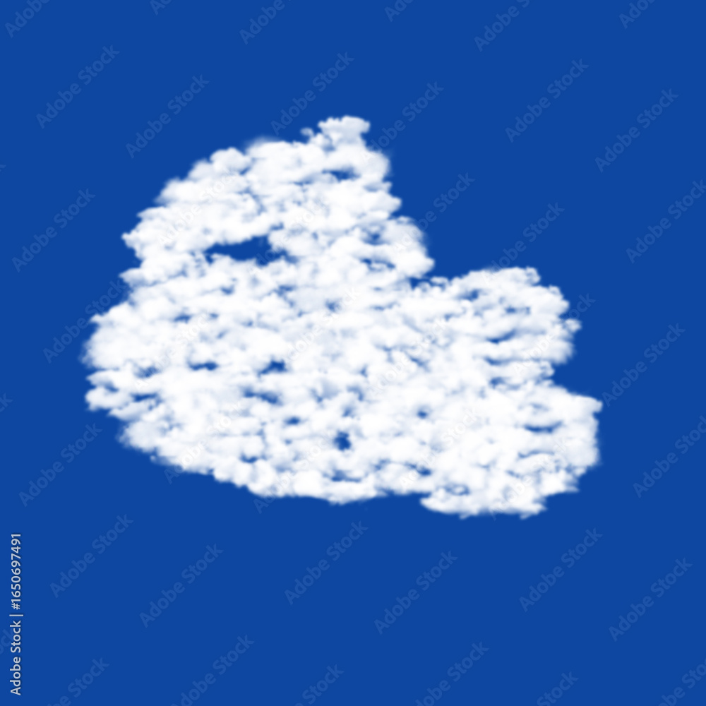 Poster clouds in the shape of a electric plane symbol on a transparent background. a symbol consisting of c