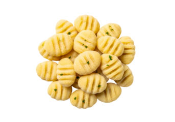 Close-up of traditional Indian snacks called 'puri' served on a black background