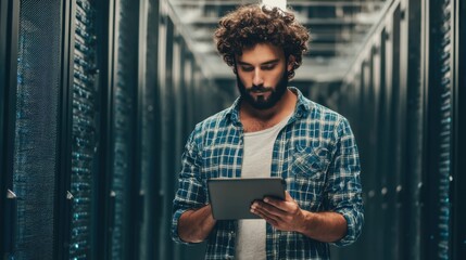 Data management action server room digital workflow modern environment professional perspective technology innovation