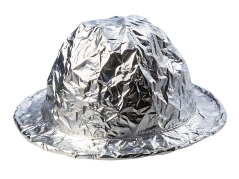 Tin Foil Hat – Isolated on White Background – PNG – GENERATIVE AI