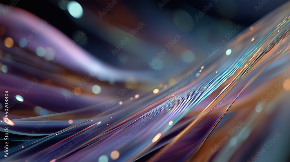 Poster abstract flowing lines of light and color: a mesmerizing depiction of dynamic, flowing lines of vibr