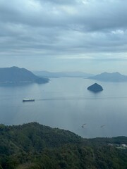 Scenic View of Lake and Island Landscape