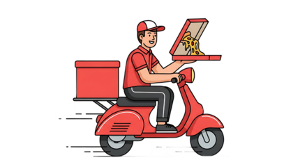 Pizza delivery worker