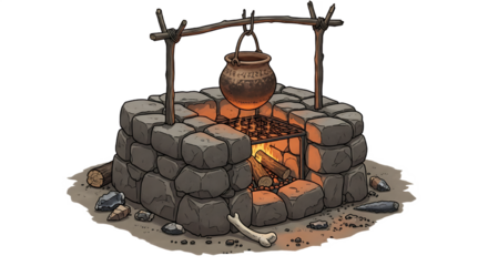 A cooking stove in the Stone Age