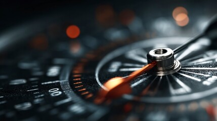 Closeup View of Game Spinner Arrow Landing on a Target Position