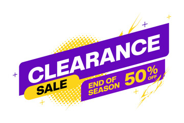 Vector clearance sale background template promotion, end of season banner.