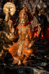Intricate Hindu God Statue with Ornate Design