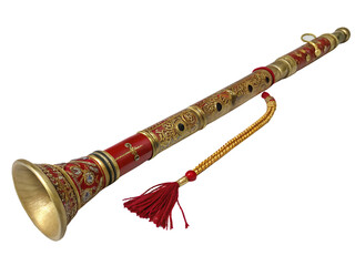 Decorative Wedding Shehnai Musical Instrument on AI generated by PNG