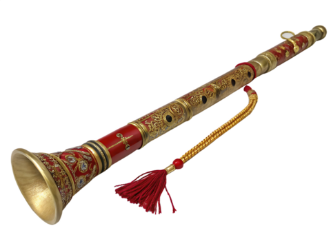 Decorative Wedding Shehnai Musical Instrument on AI generated by PNG