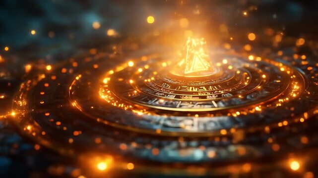 ancient mayan calendar building animation 