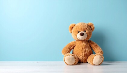 Obraz premium teddy bear on a wooden background