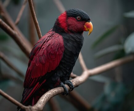 Black Lory, in the wild