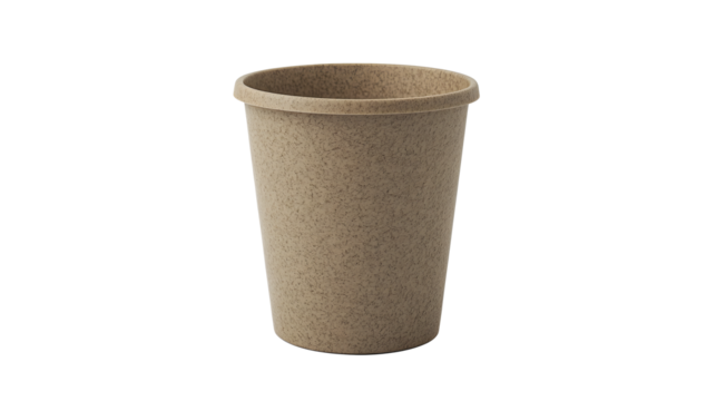 Trash can separated from transparent background