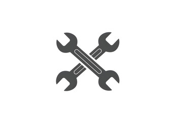 Crossed wrenches tool icon for repair maintenance and construction