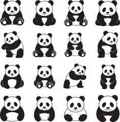 Panda Bundle Vector &ndash; Cute and Wild Panda Silhouette Collection

Panda Head and Full Body Vector Bundle &ndash; Cartoon and Wildlife Design

Panda Silhouette Bundle &ndash; Animal Clipart Set for Logo, Art, and D