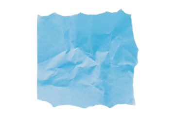 Light blue torn paper isolated on transparent background