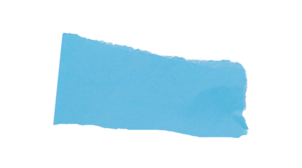 Light blue torn paper isolated on transparent background