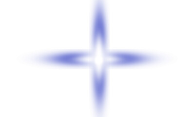 Fototapeta premium Ethereal blue light burst. A soft, glowing, out-of-focus star shape for abstract and gentle designs.