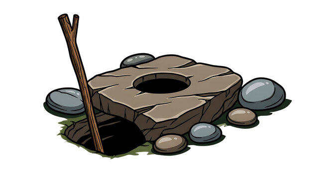 A toilet in the Stone Age