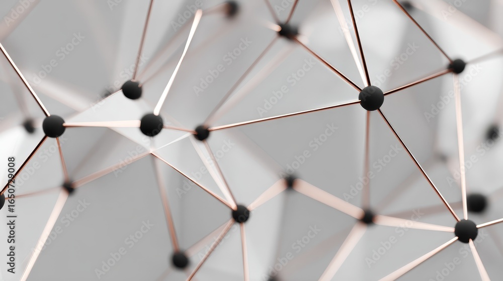 Poster abstract minimalist composition featuring a multitude of smooth glossy black spheres floating agains